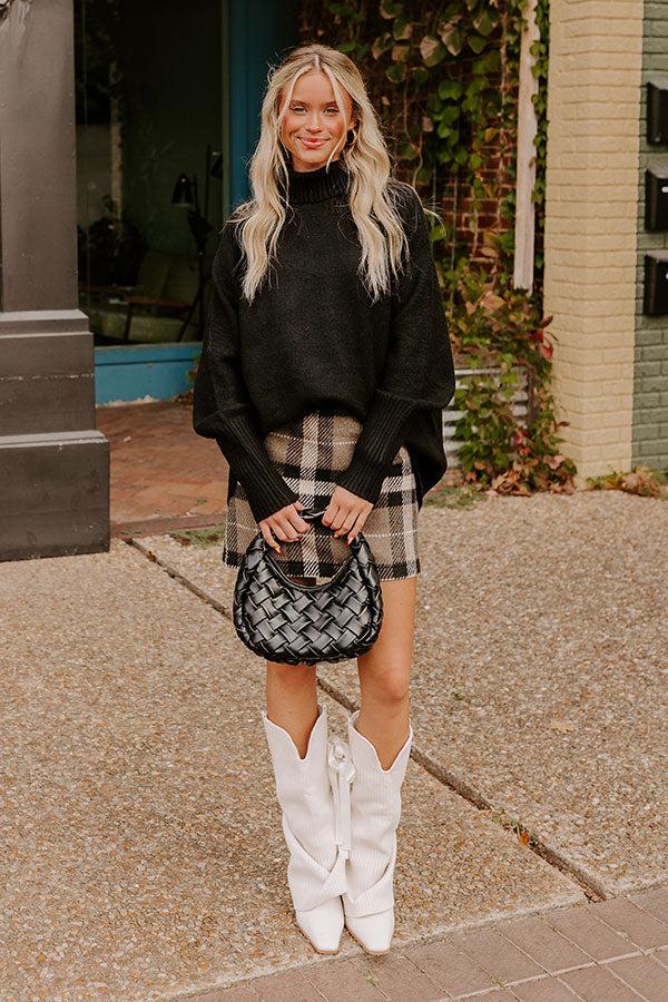 Fireside Cozy Knit Sweater in Black Product Image