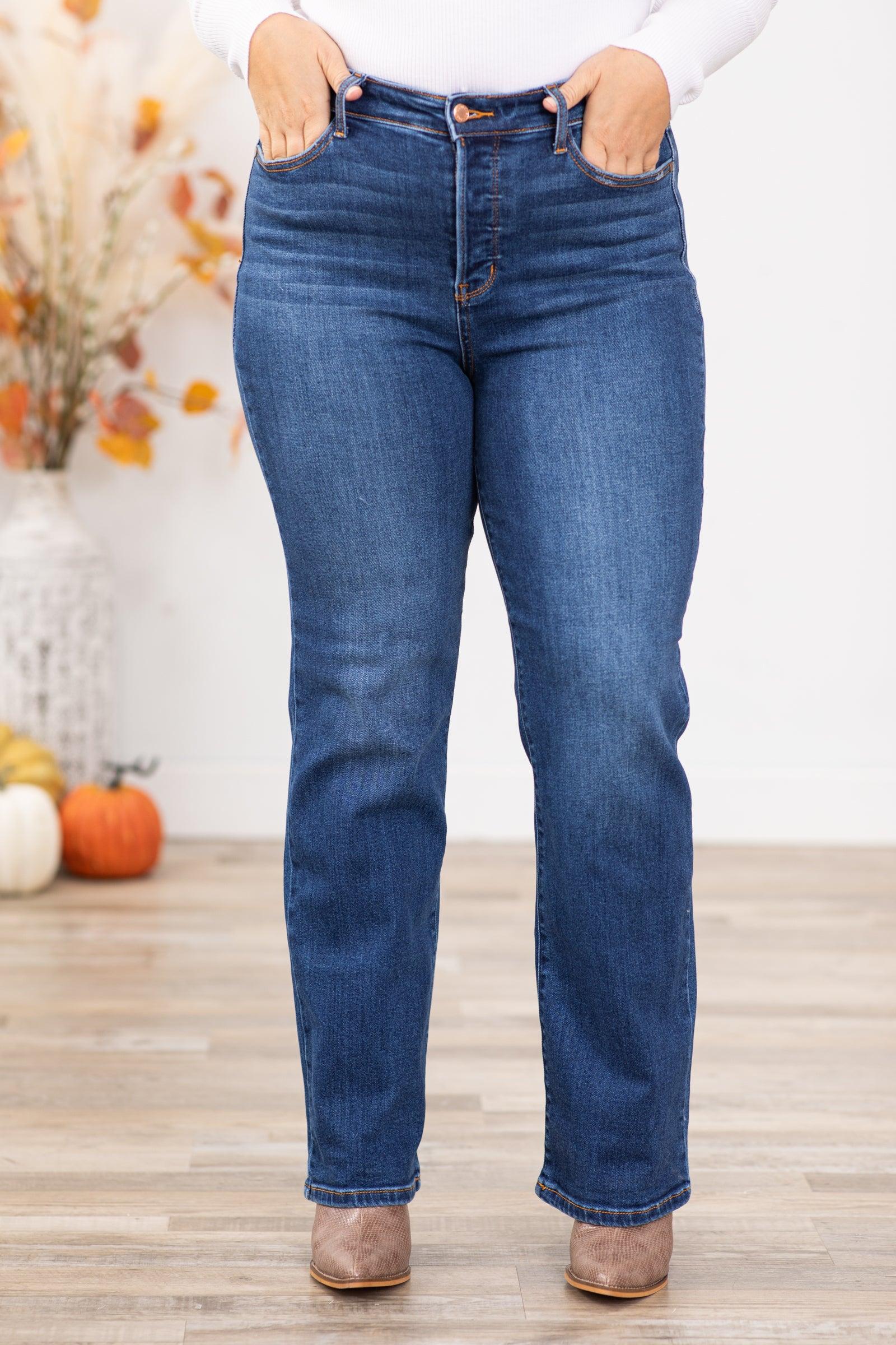 Judy Blue Hidden Button Fly Dad Fit Jeans Product Image