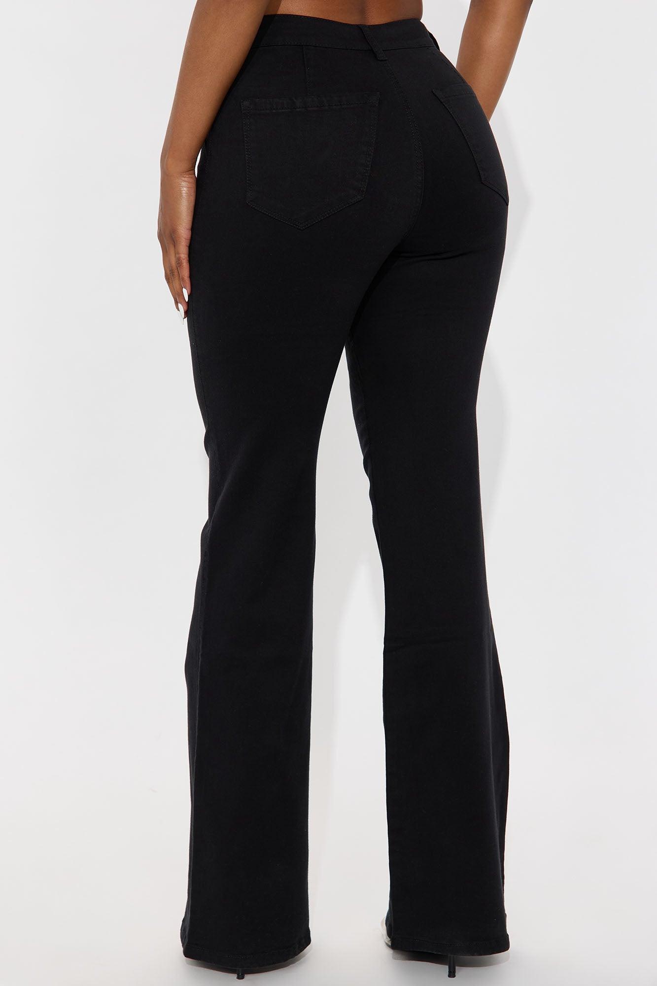 Classic Color Trouser Flare Jeans - Black Female Product Image
