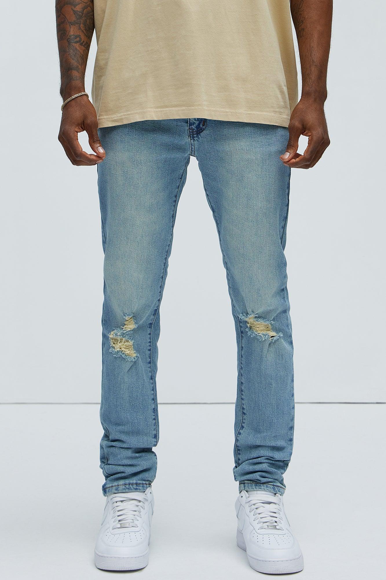 Cornell Distressed Skinny Jeans - Vintage Wash Product Image