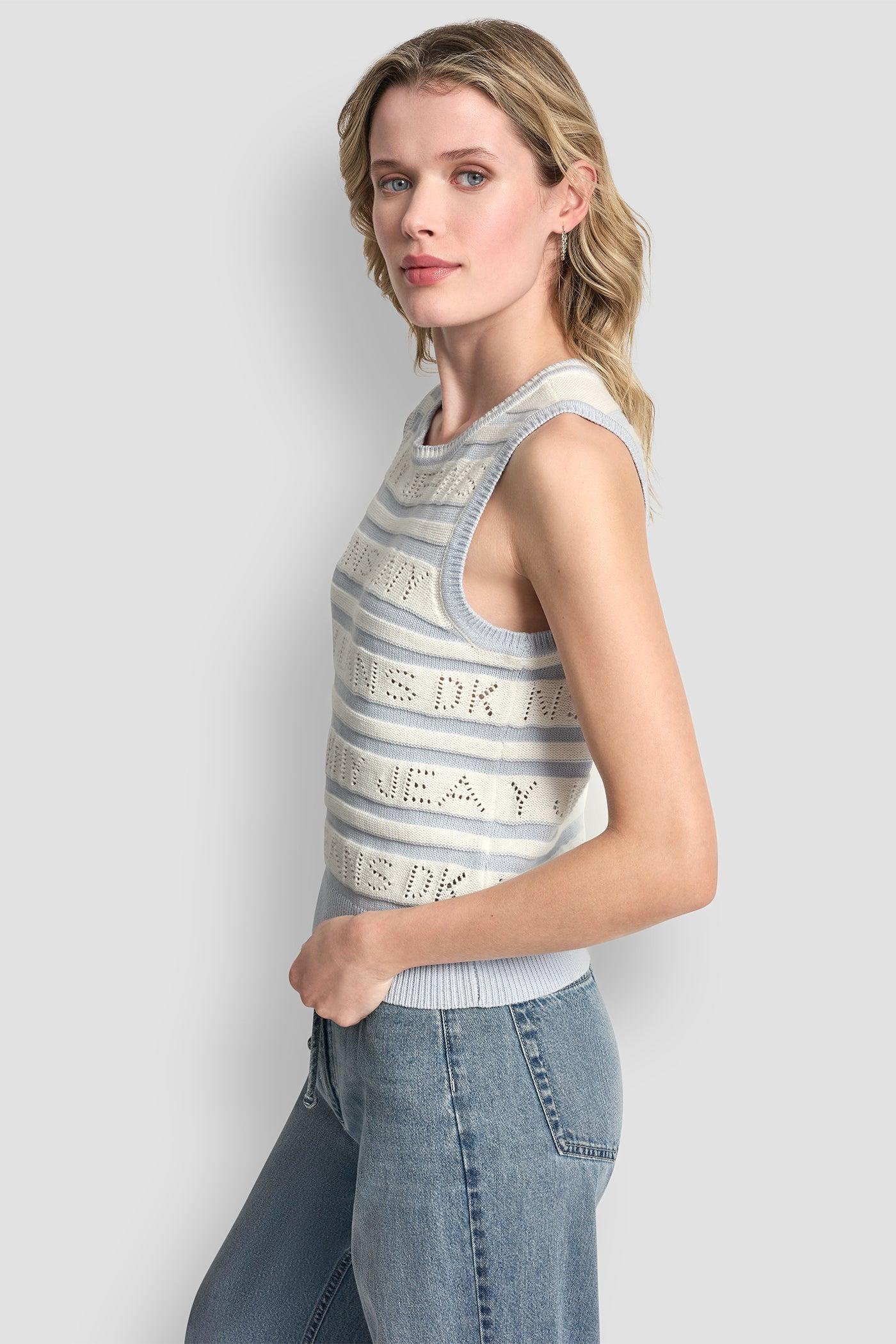 LOGO POINTELLE STRIPED SWEATER Product Image