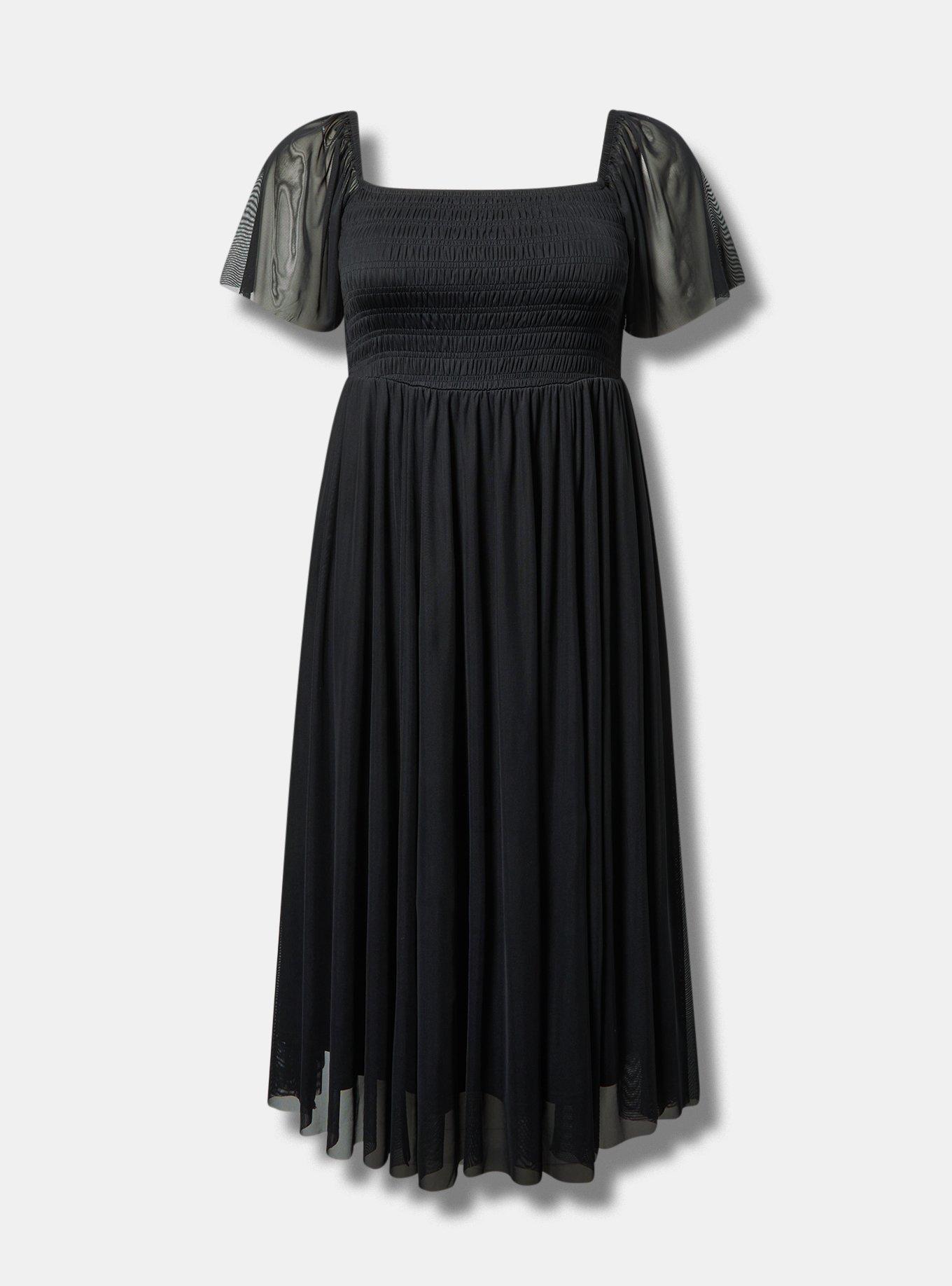 Flutter Sleeve Tea Length Dress Product Image