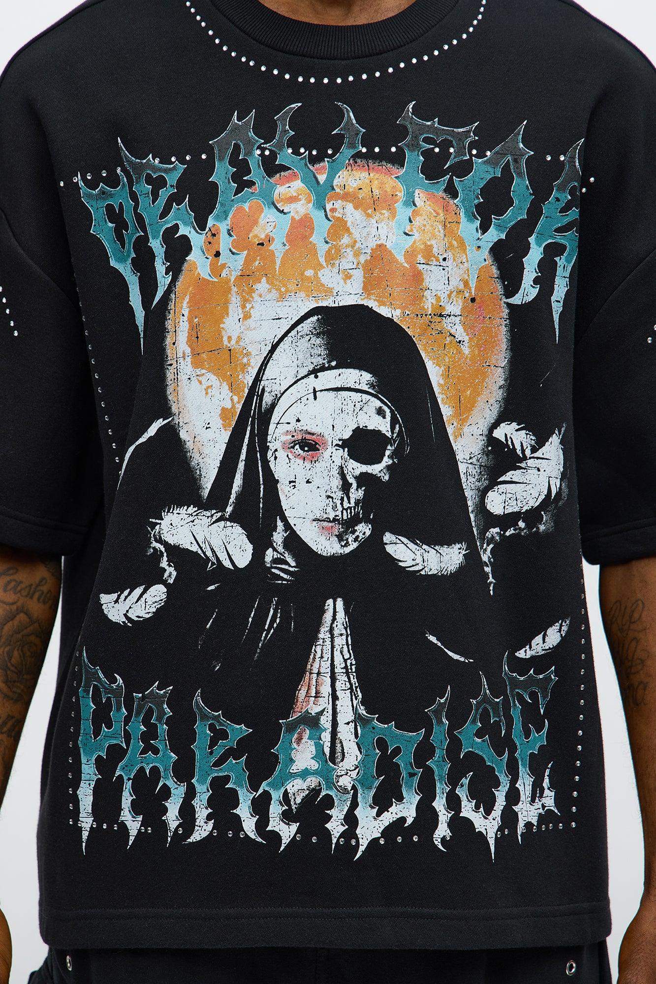 Tyson Pray Oversized Short Sleeve Tee - Black Male Product Image