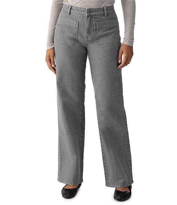 Sanctuary Marine Extended Standard Waist Patch Pocket Wide Leg Pant Product Image