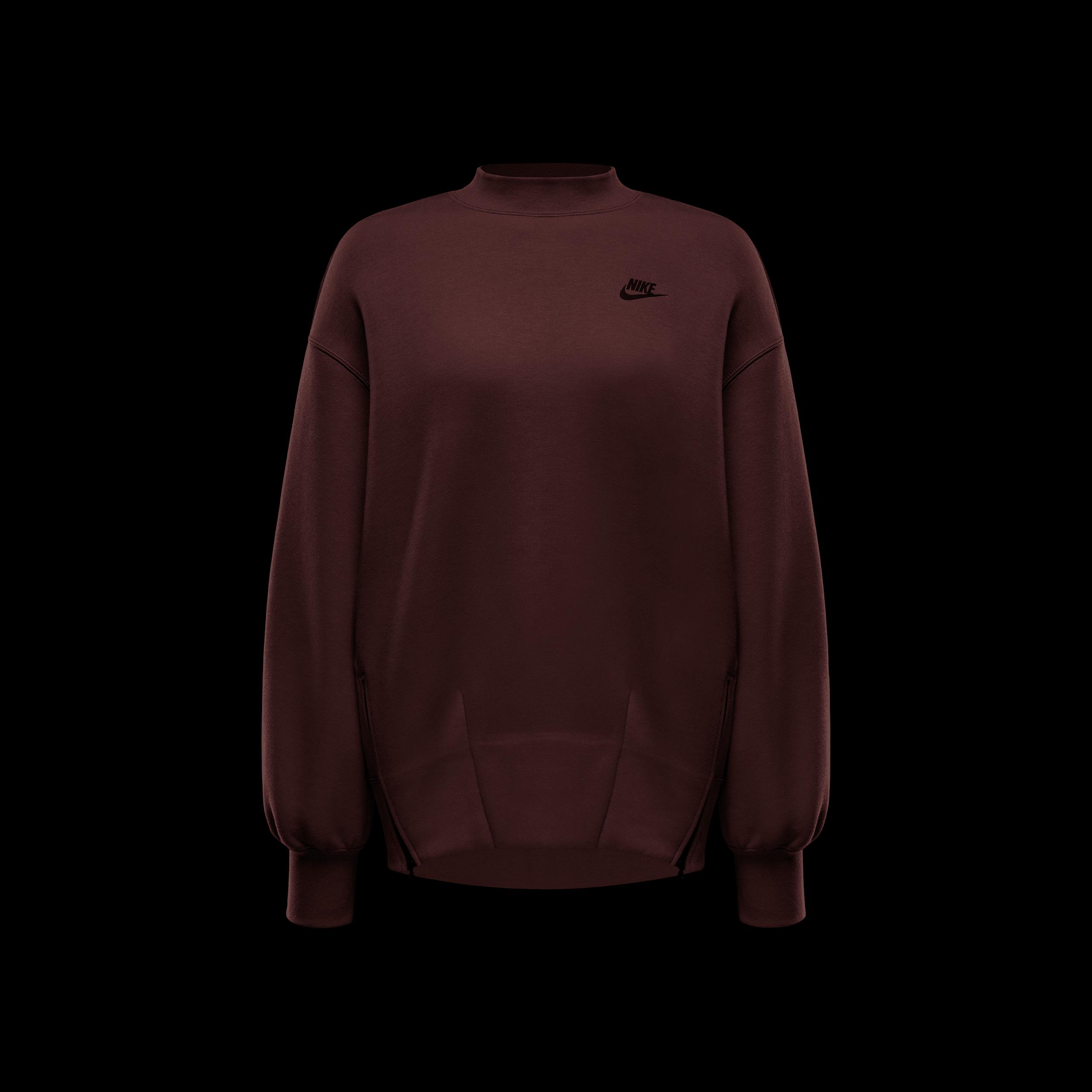 Womens Nike Sportswear Tech Fleece Oversized Crew-Neck Sweatshirt | FV8041-218 Product Image