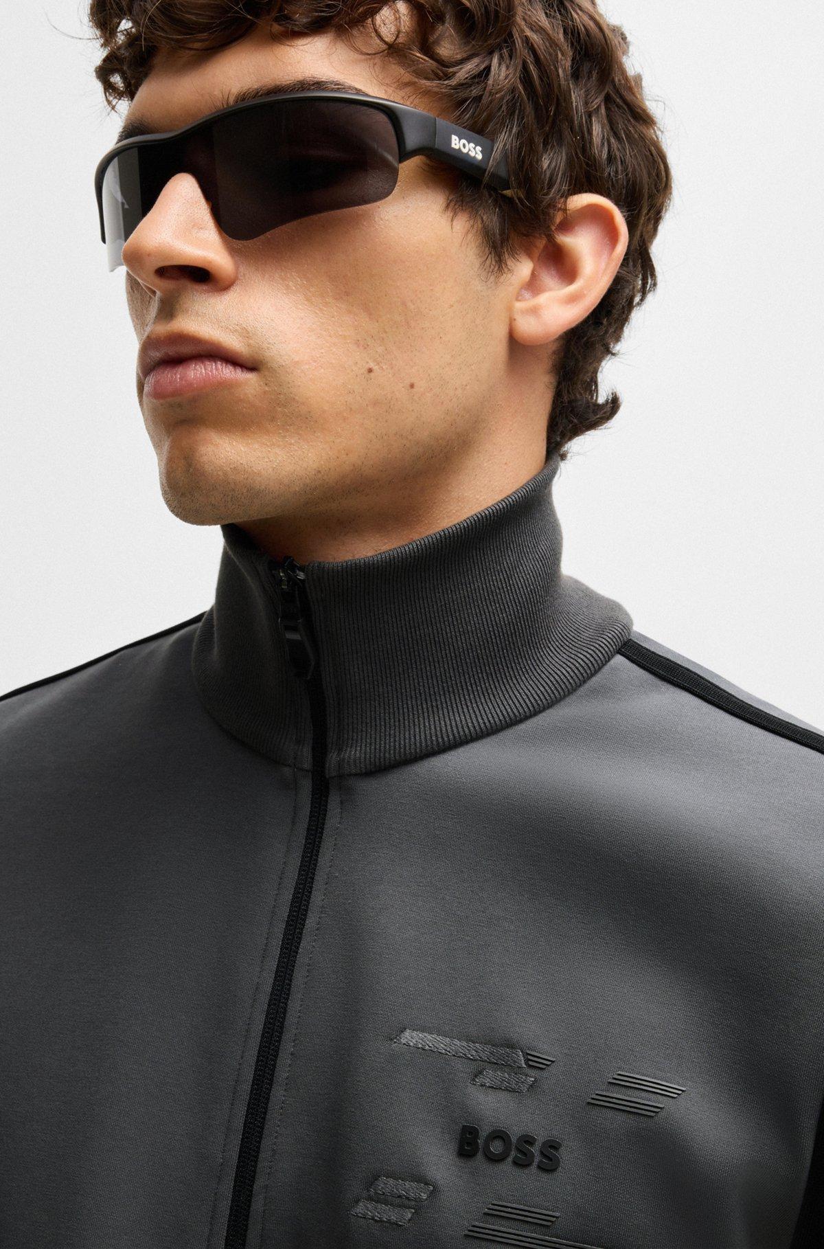 Zip-up sweatshirt with logo artwork Product Image