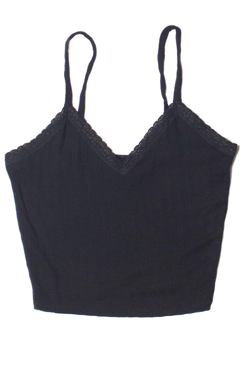 Lace Trim Stripe Cami Product Image
