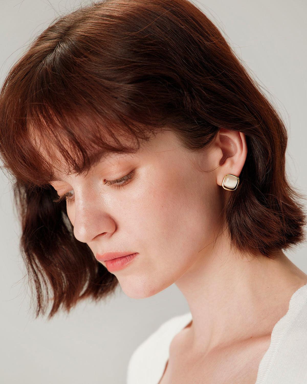 Gold Opal Earrings Product Image