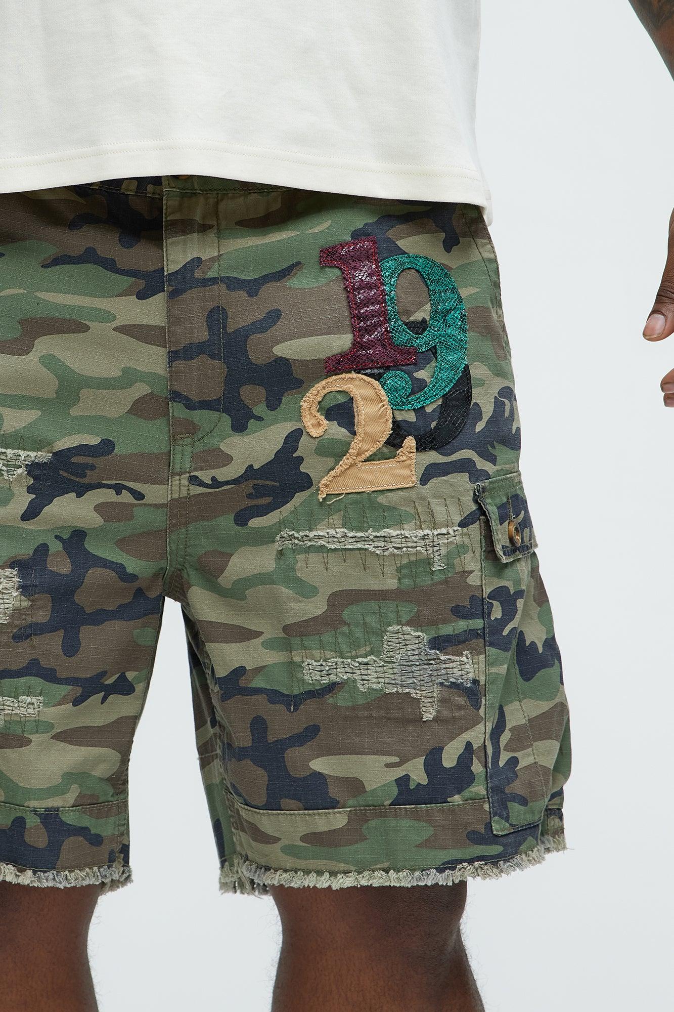On Command Paint Splatter Camo Shorts - Camouflage Product Image