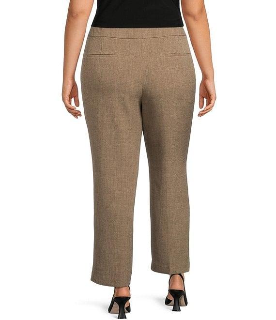 Kasper Plus Size Fly Front Slim Fit Pants Product Image