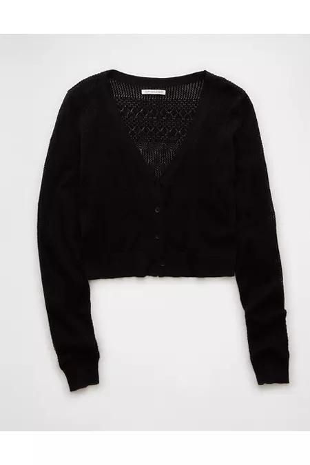 AE Pointelle V-Neck Cardigan Women's Product Image