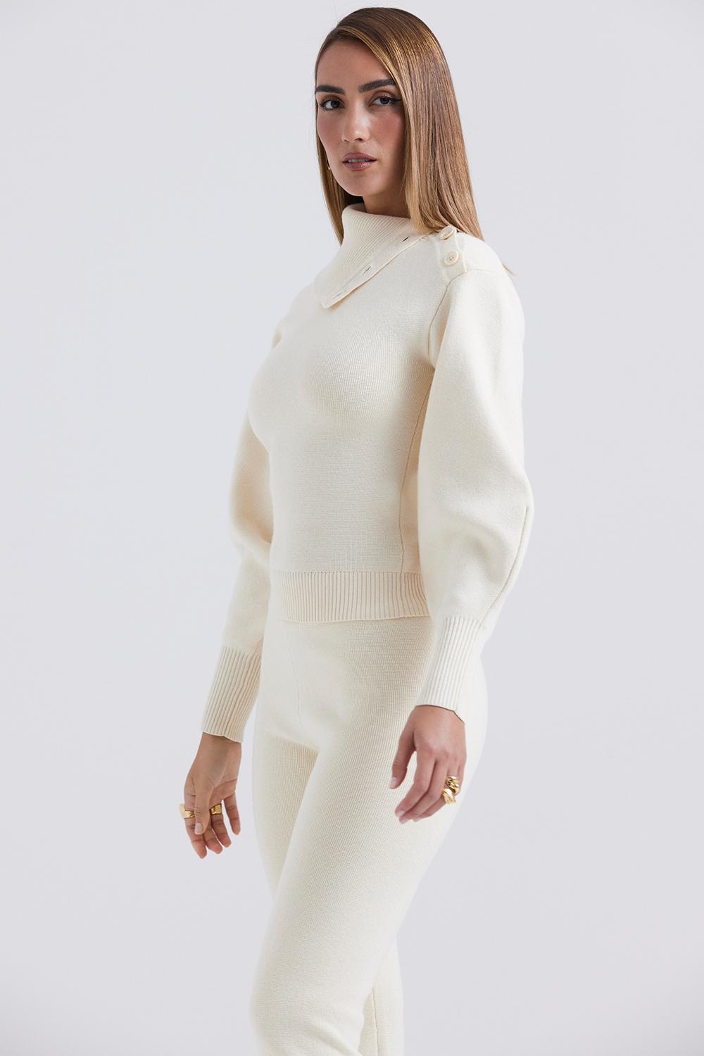 Adelita  cream cashmere blend sweater - sale Product Image