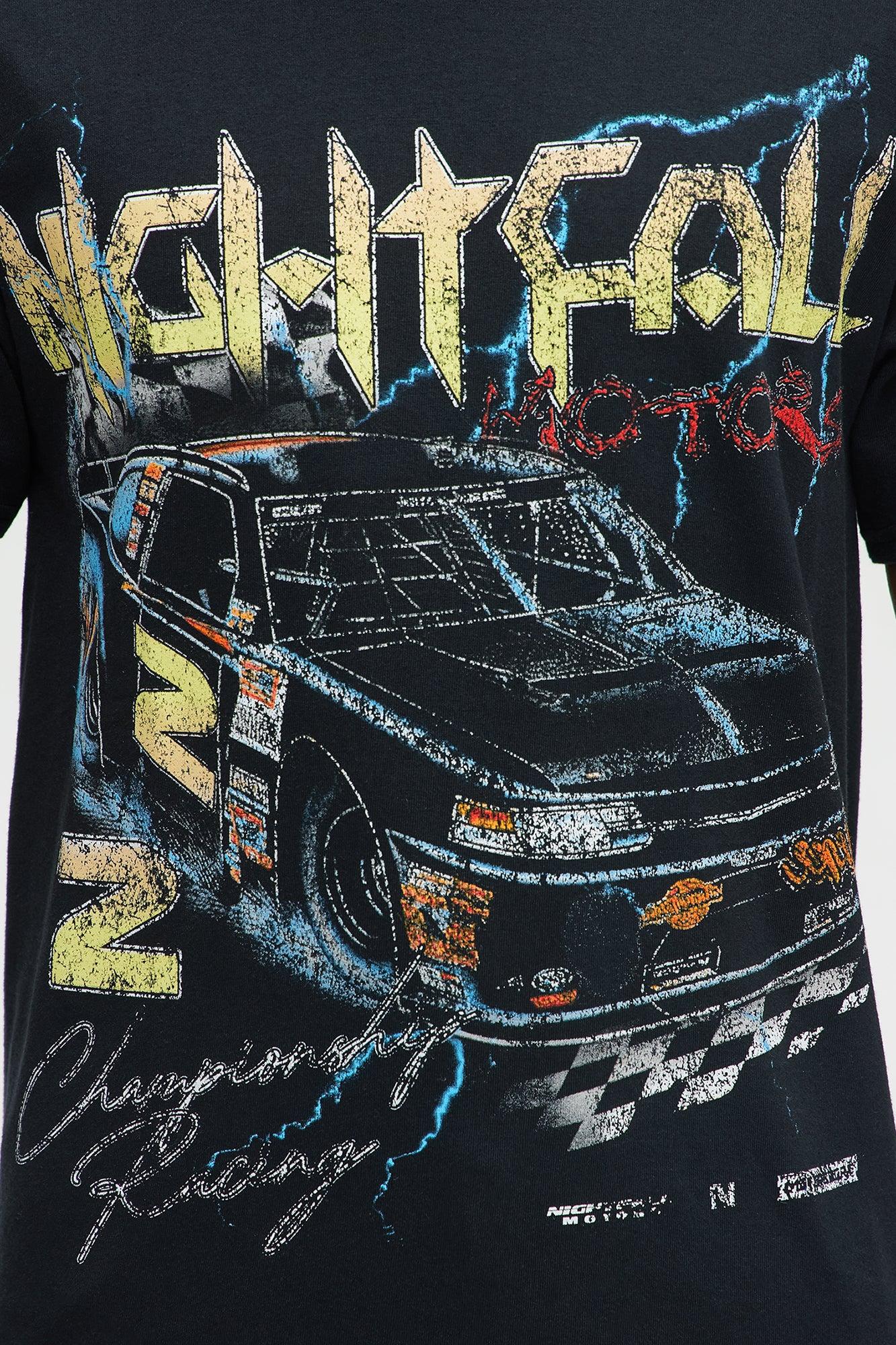 Nightcall Racing Short Sleeve Tee - Black Male Product Image