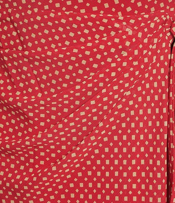 Lauren Ralph Lauren Salara Crinkle Georgette One Shoulder Neck Side Twist A-Line Midi Dress Product Image