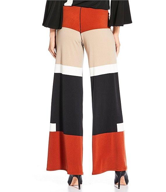 Eva Varro Coordinating Colorblock Elastic Waist Band Wide Leg Pants Product Image