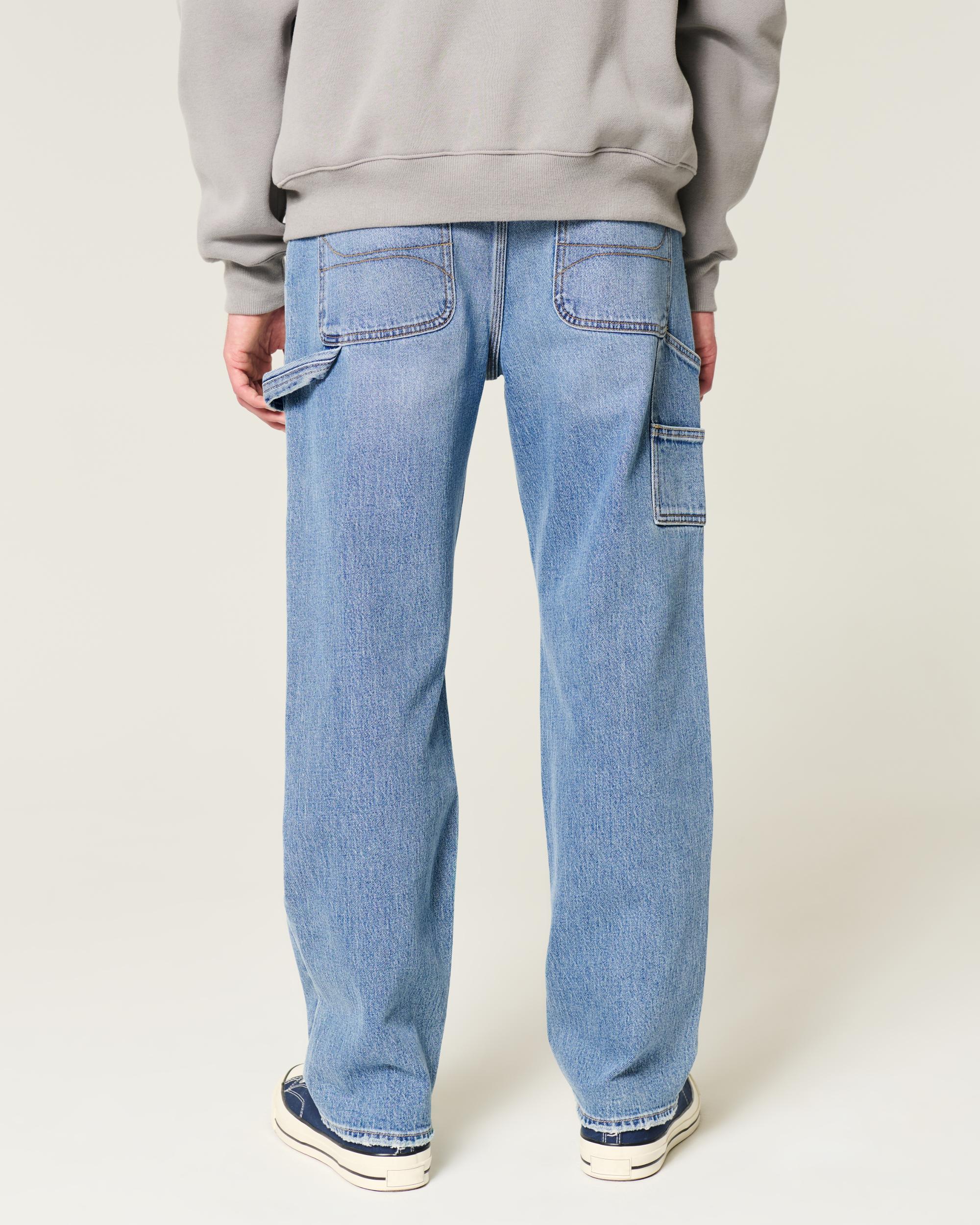 Medium Wash Loose Carpenter Jeans Product Image