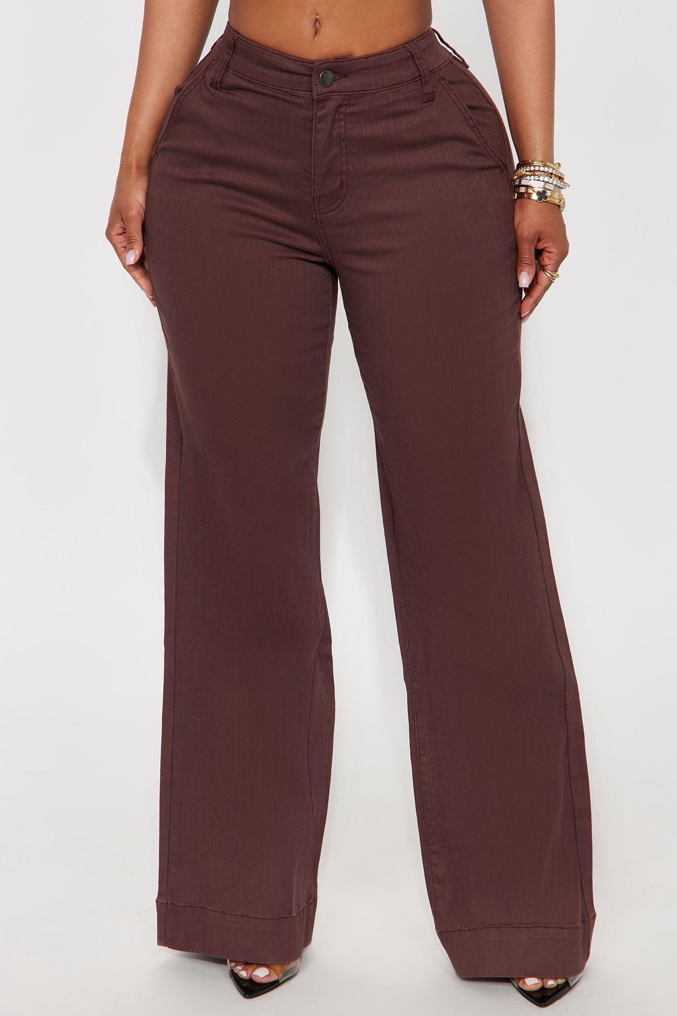 Margot Classic Color Trouser Jean - Brown Female Product Image