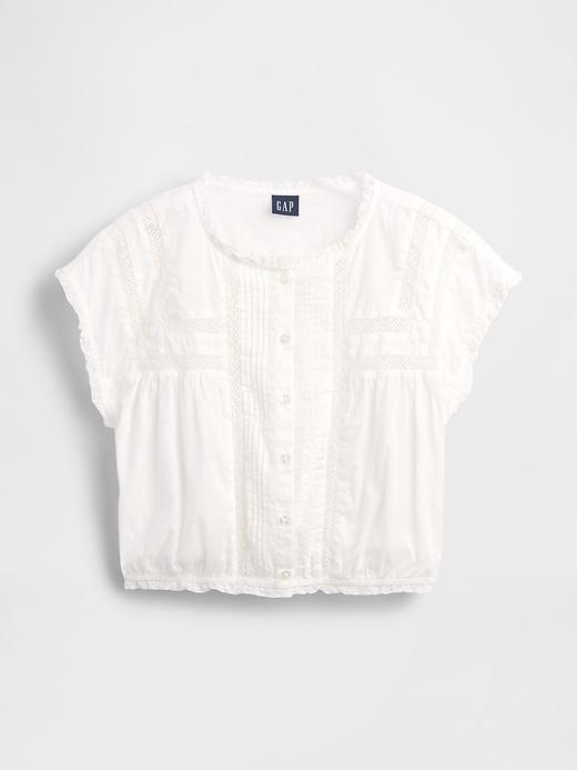 Ruffle Pintuck Crop Top Product Image