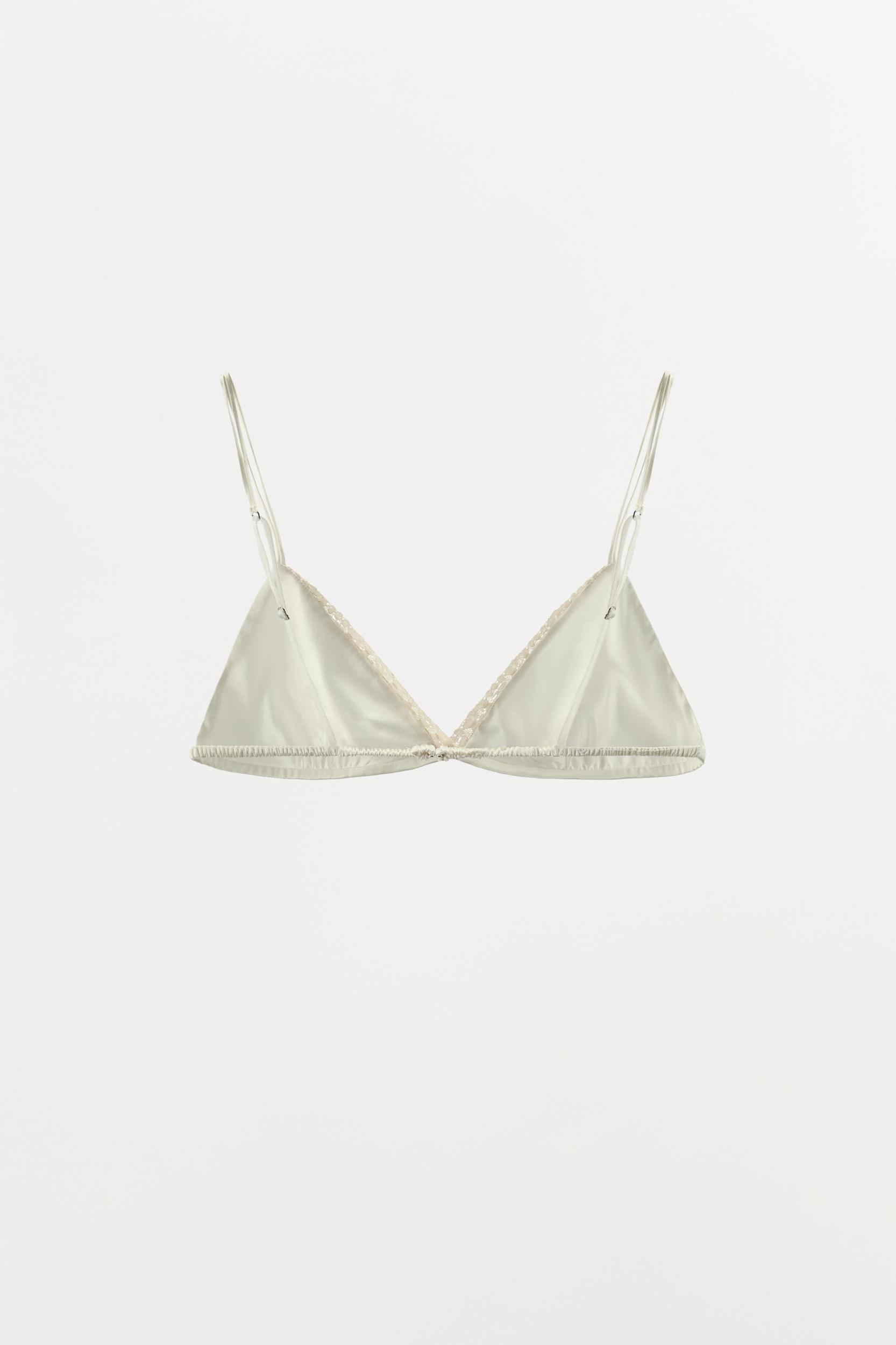 SILK LACE TRIANGLE BRA Product Image