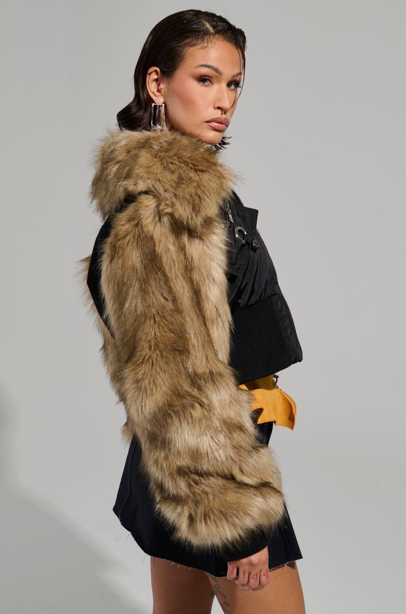 BECKS FUR TRIM BOMBER Product Image