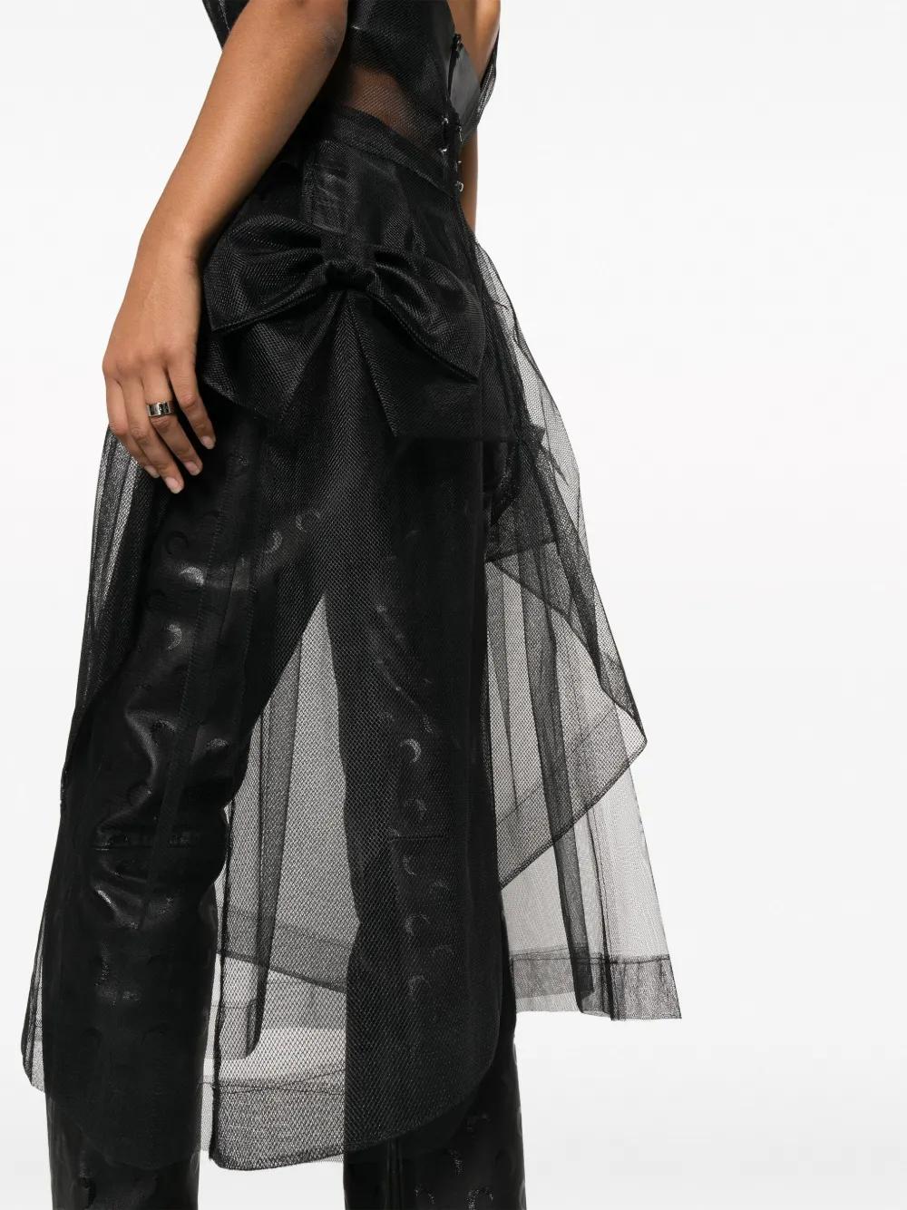 bow-appliqué tulle midi dress Product Image