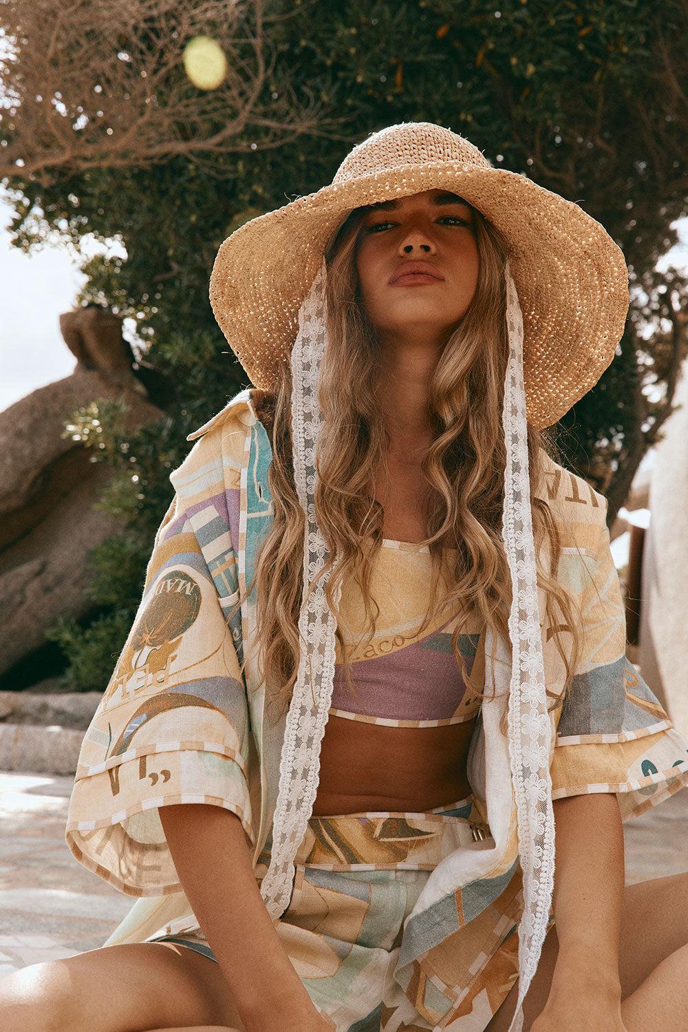 Portofino Top - Fiorire Acqua Product Image