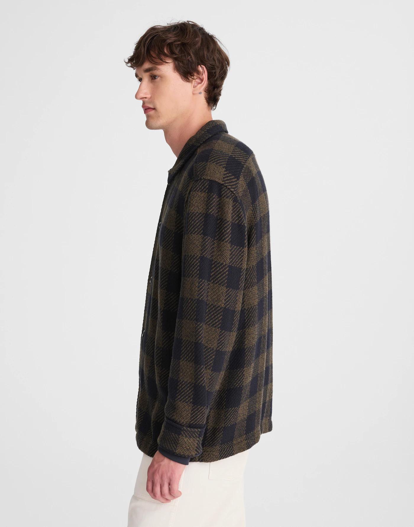Twill Shirt-Jacket in Broken Plaid Product Image