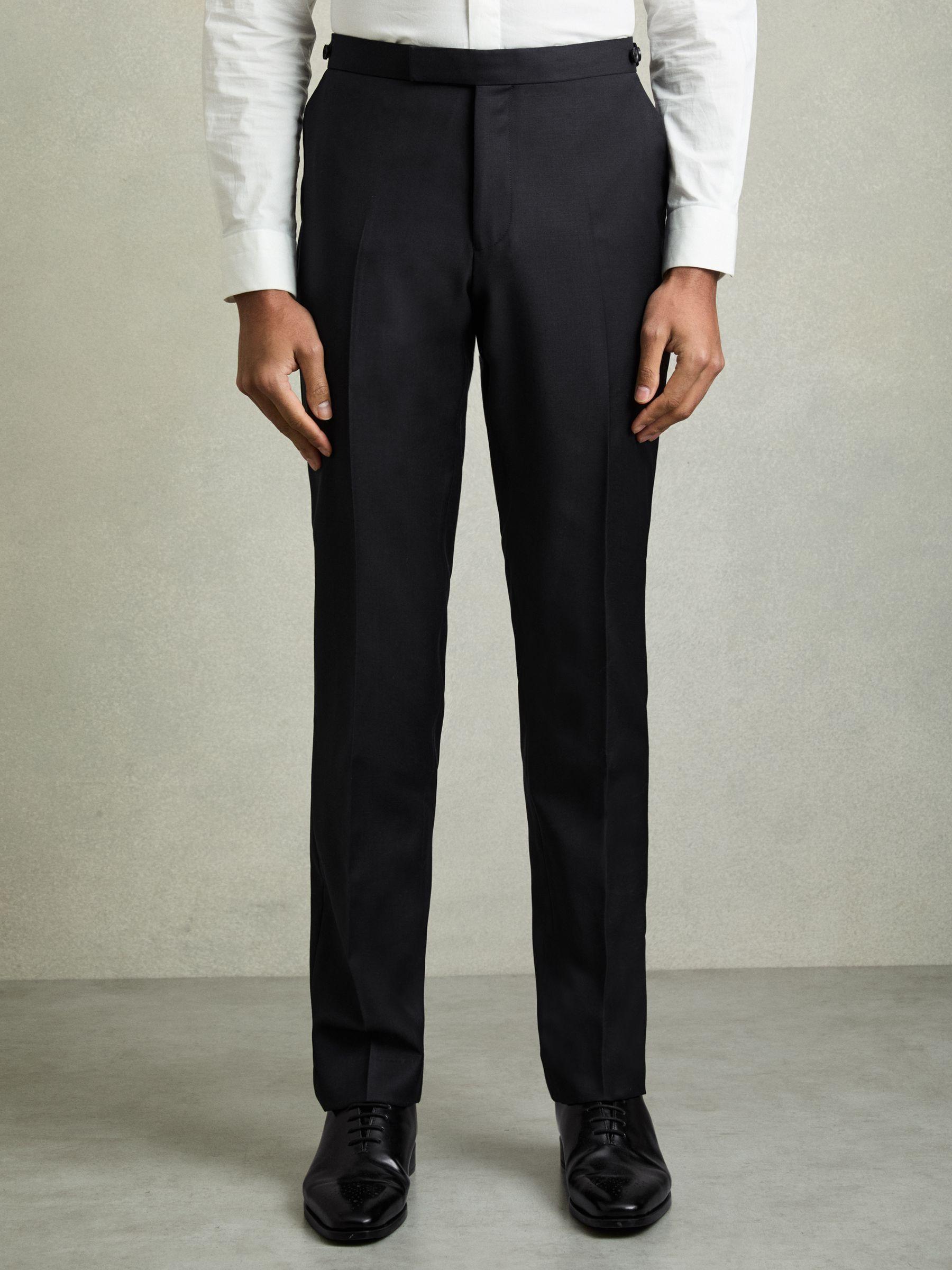 Wool-Blend Slim-Fit Suit Trousers in Navy Product Image