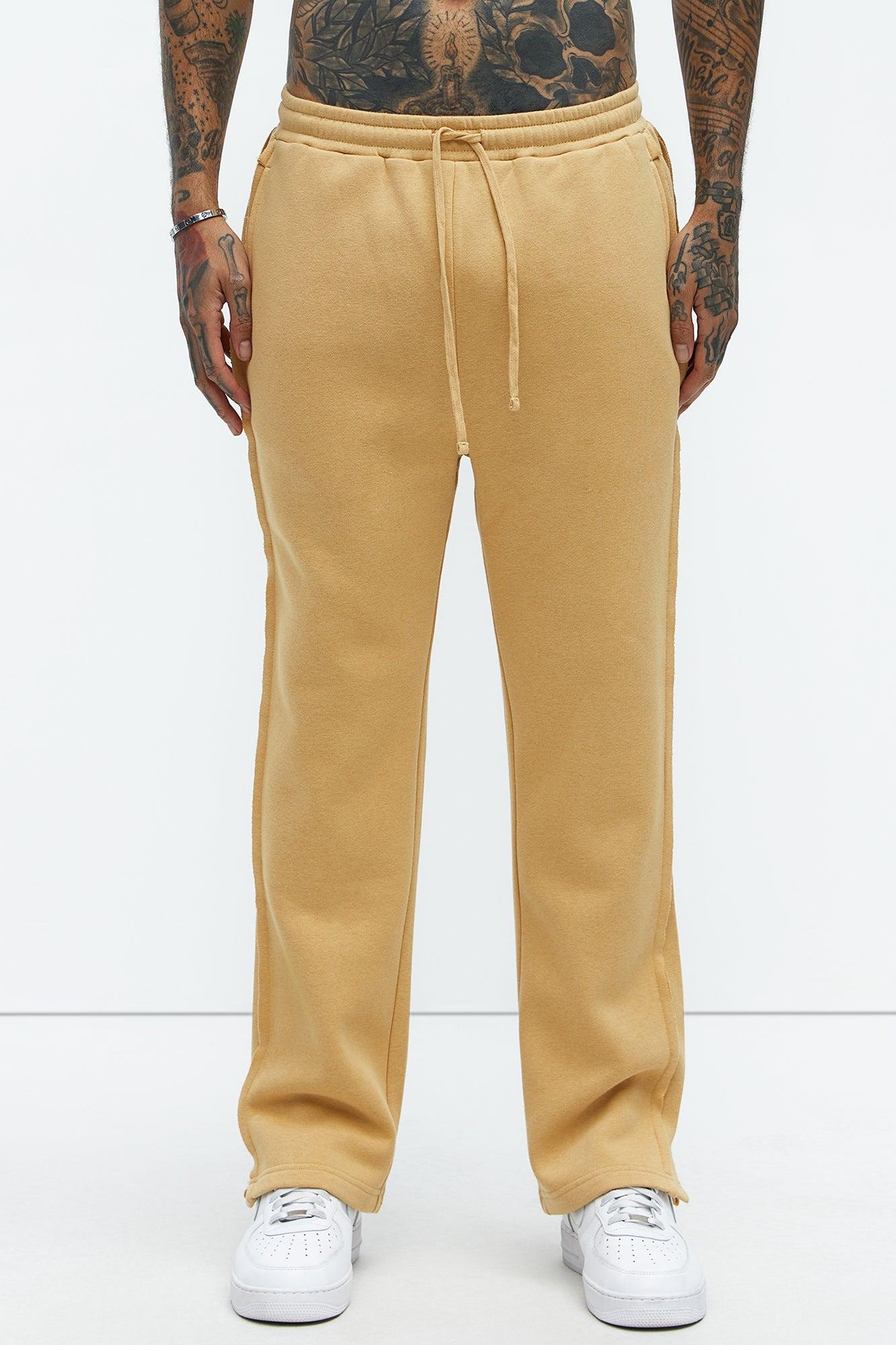 Tyson Douglas Frayed Sweatpants - Camel Product Image