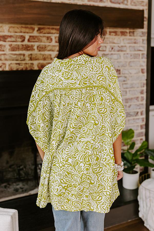 Daylight Mix Button Up In Lime Product Image