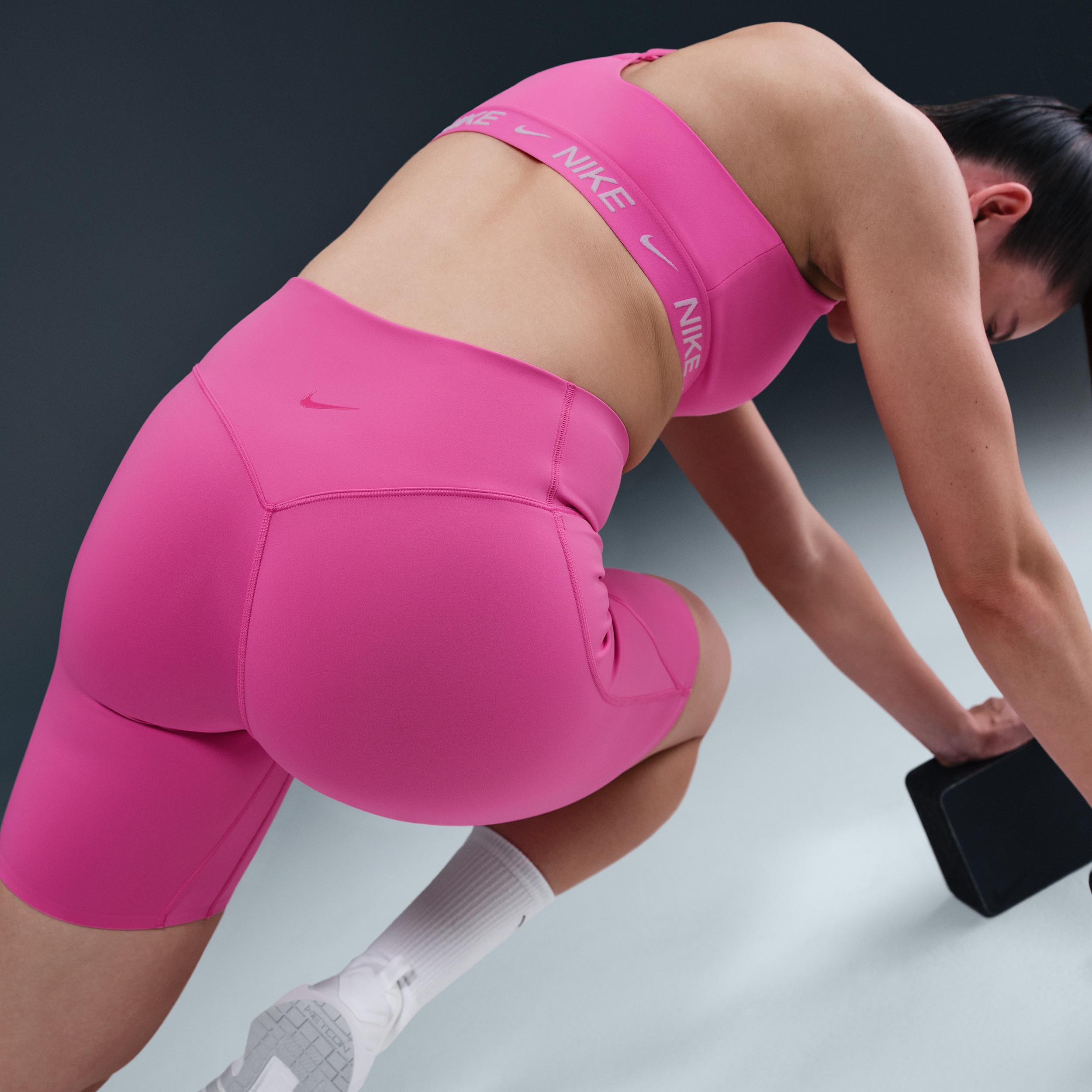 Nike Womens Universa High-Waisted 8 Biker Shorts with No Front Seam | HQ6823-675 Product Image