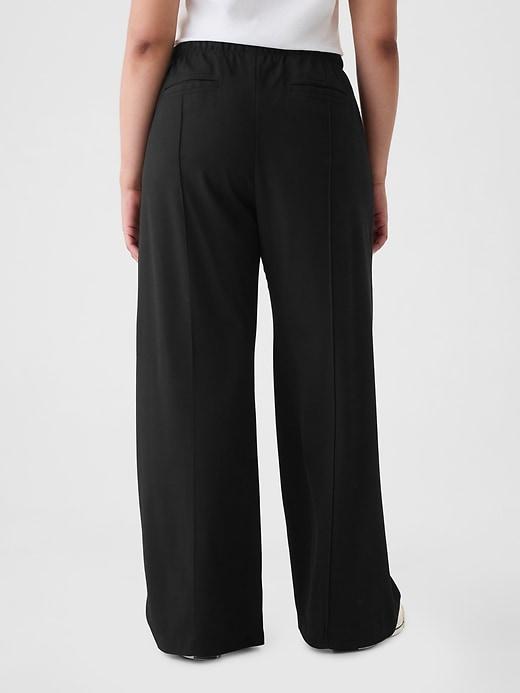Wide-Leg Seamed Pull-On Pants Product Image