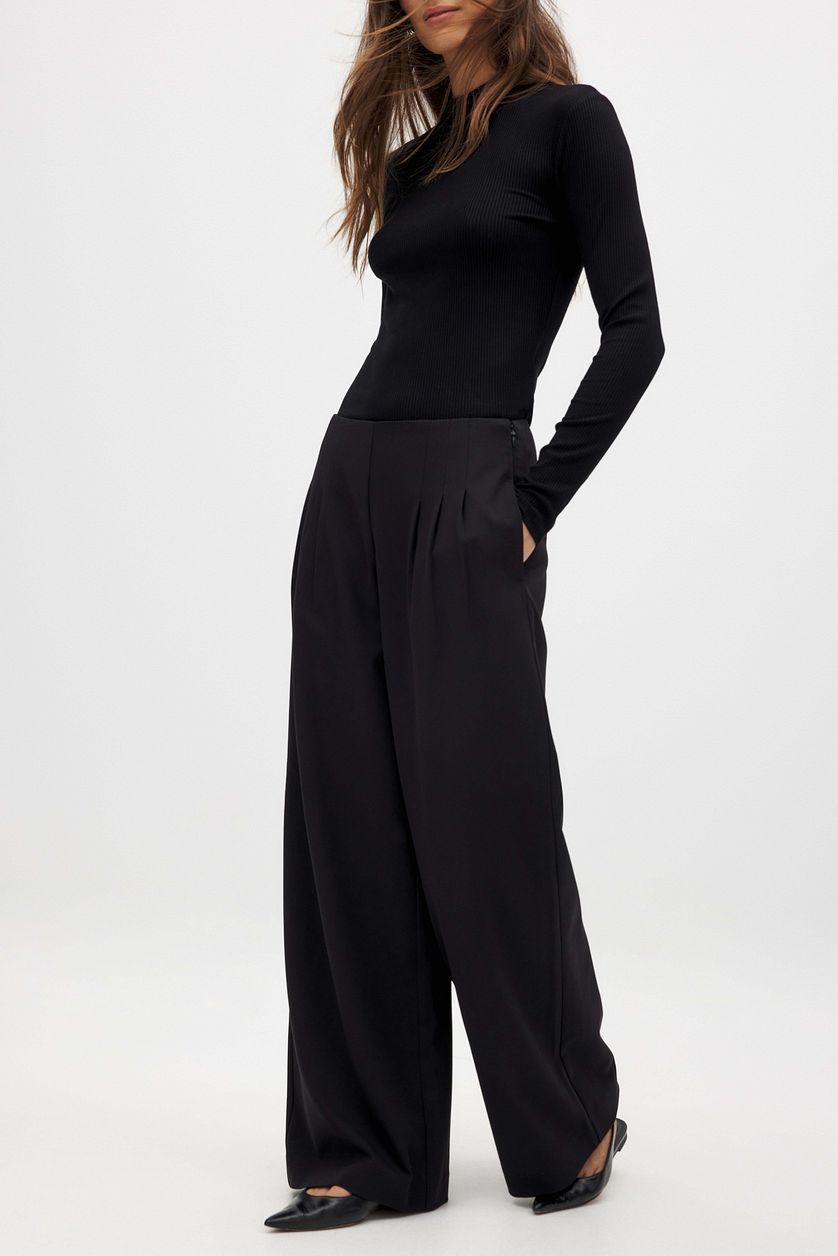 Wide Mid Waist Trousers Product Image
