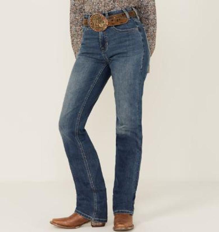 SALE Rock & Roll Denim® Ladies' Medium Wash HR Boot Cut Stretch Jeans Product Image