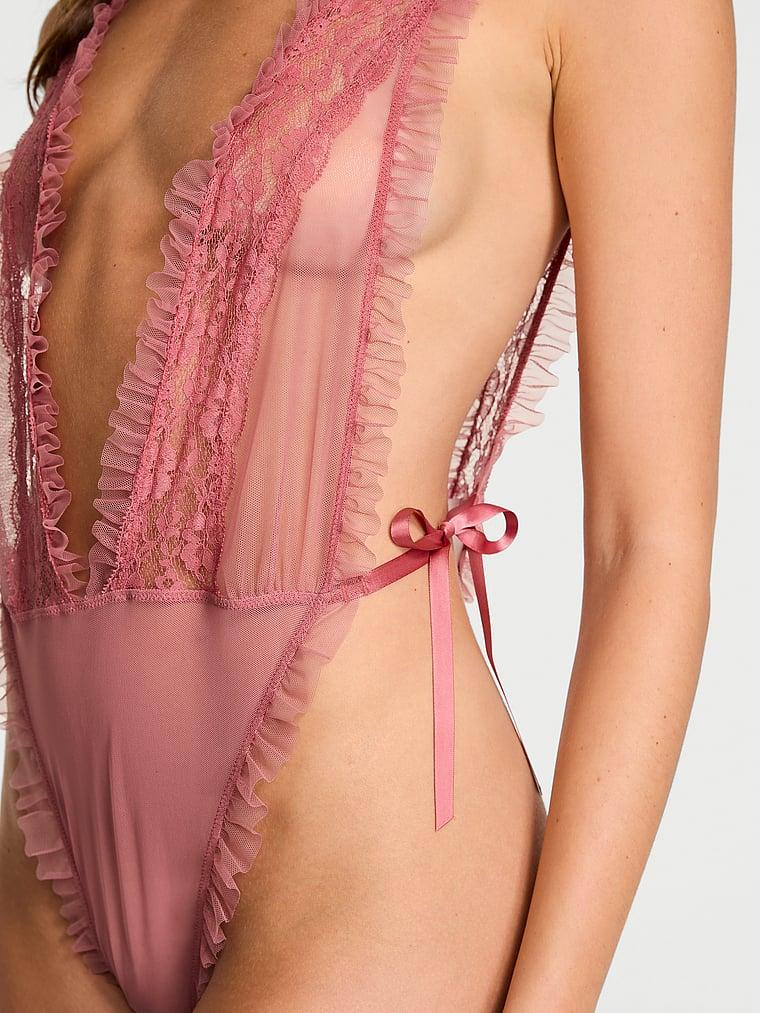 Dare to Dream Lace Sheer High-Leg Teddy Product Image