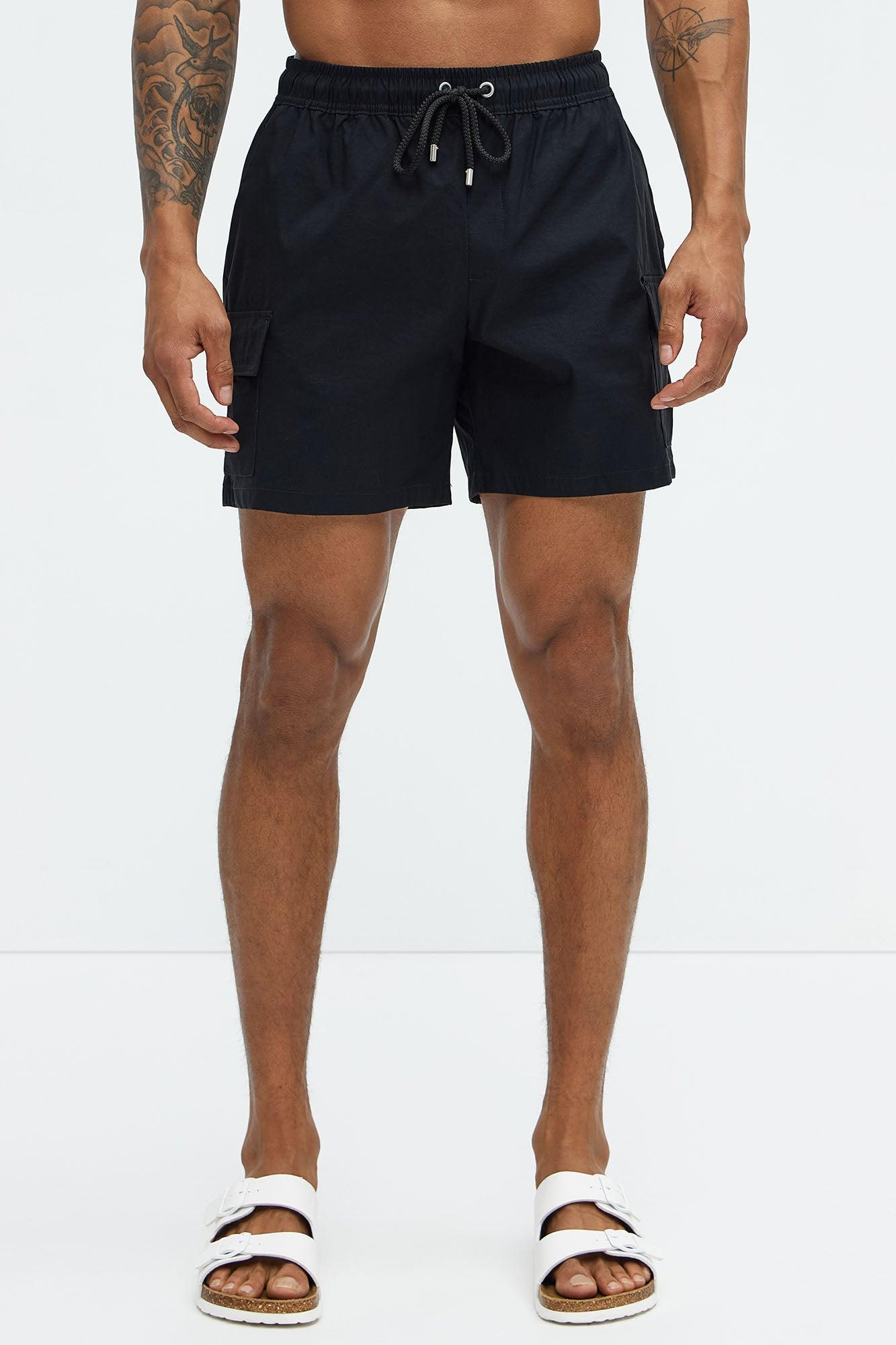 Caleb Cargo Swim Classic Trunk - Black Product Image