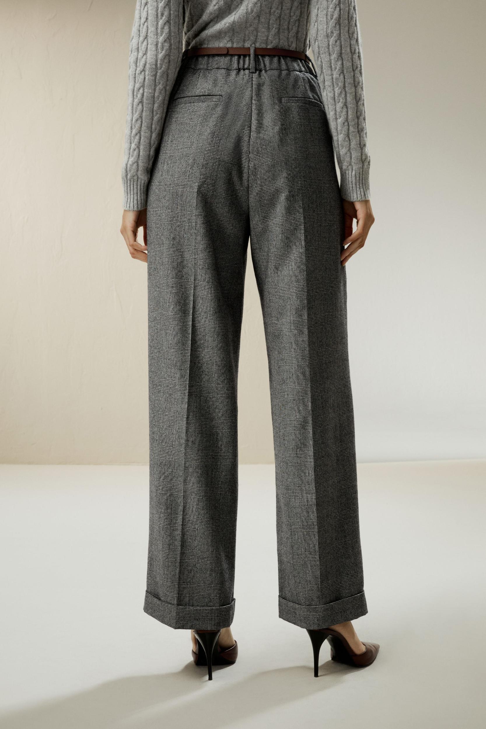 Wide leg wool-flannel suit trousers Product Image