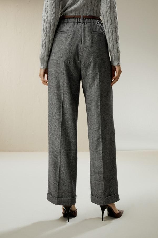 Wide leg wool-flannel suit trousers Product Image