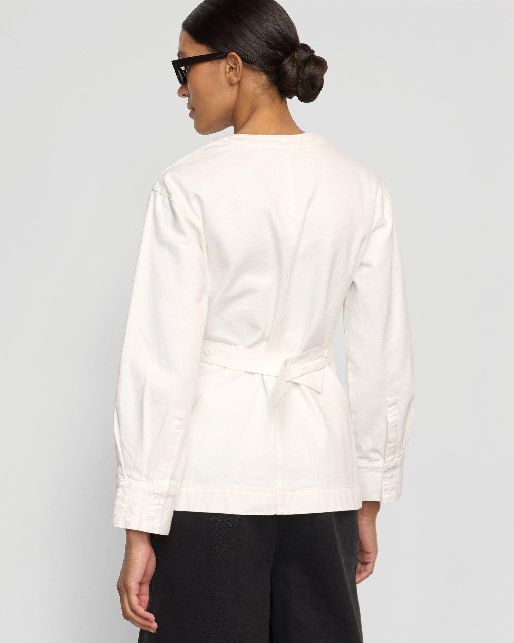 Emmett Structured-Sleeve Denim Jacket Product Image