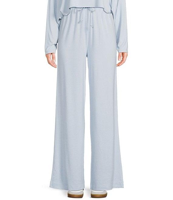 GB Hacci Wide Leg Coordinating Drawstring Pants Product Image