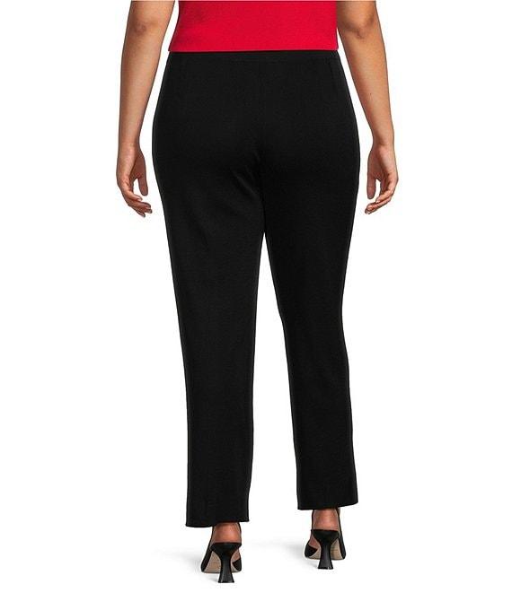Ming Wang Plus Size Knit Pull-On Ankle Pants Product Image