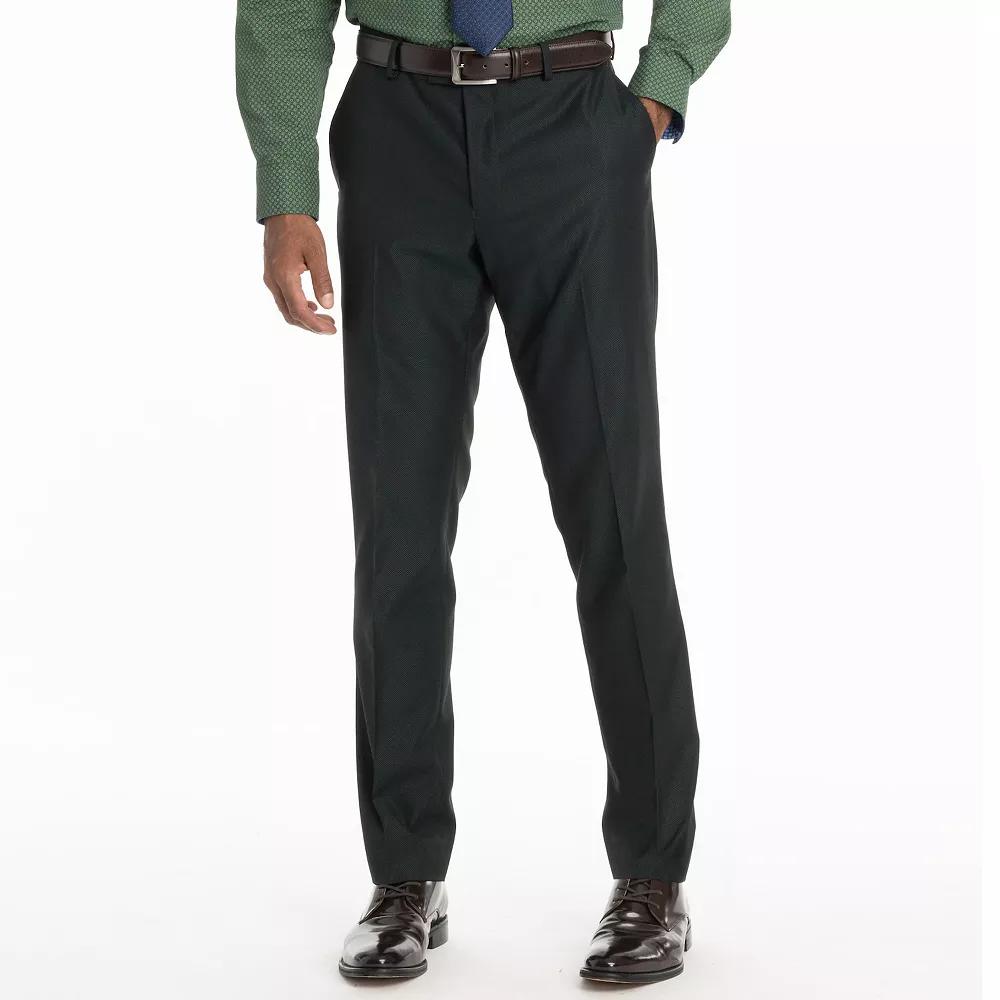 Mens Nick Graham Bowery Slim Fit Suit Pants Green Birdseye Product Image