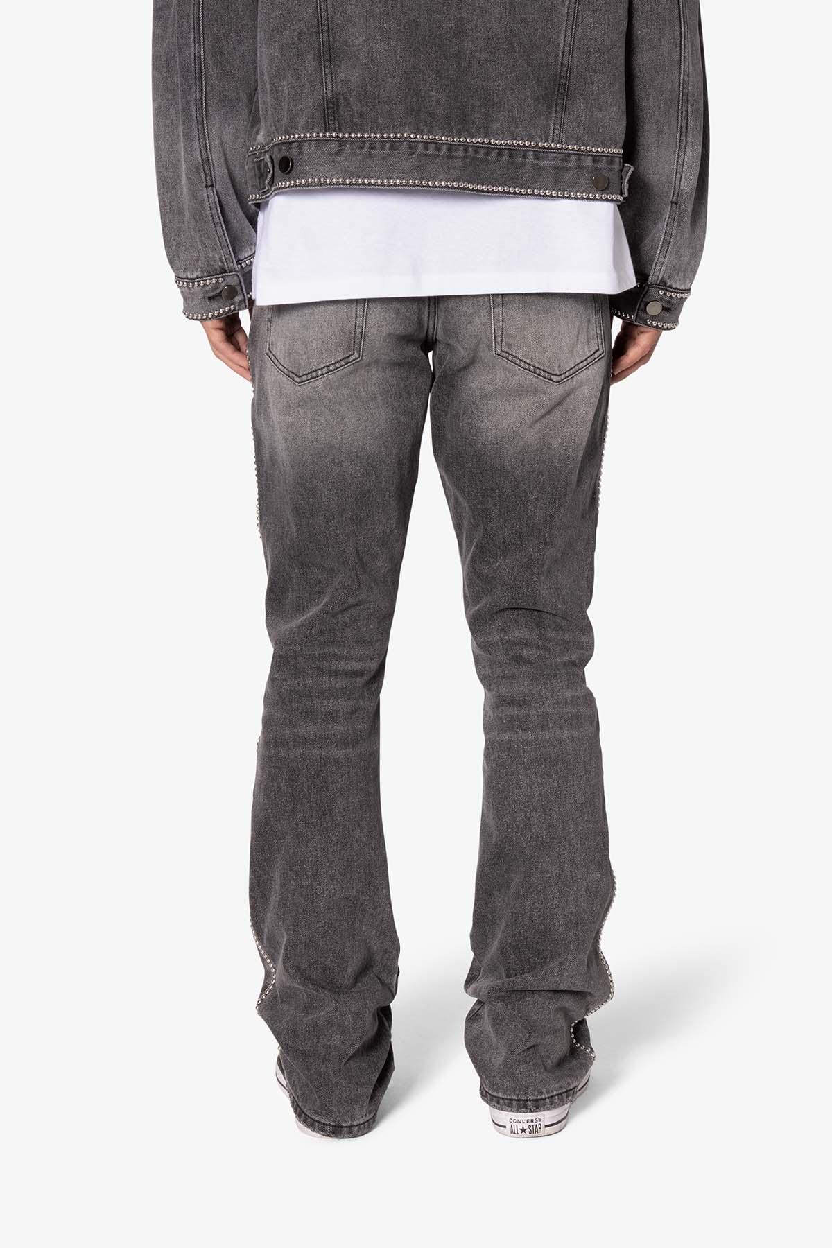 B661 Flat Studded Flare Denim - Vintage Black Product Image