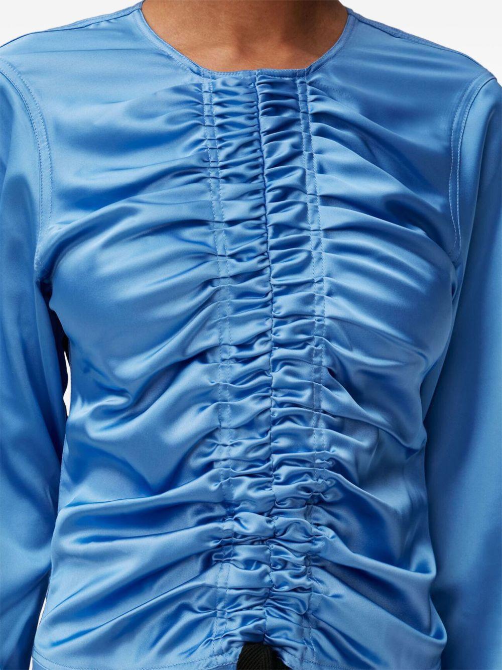 ruched-detail satin midi dress Product Image