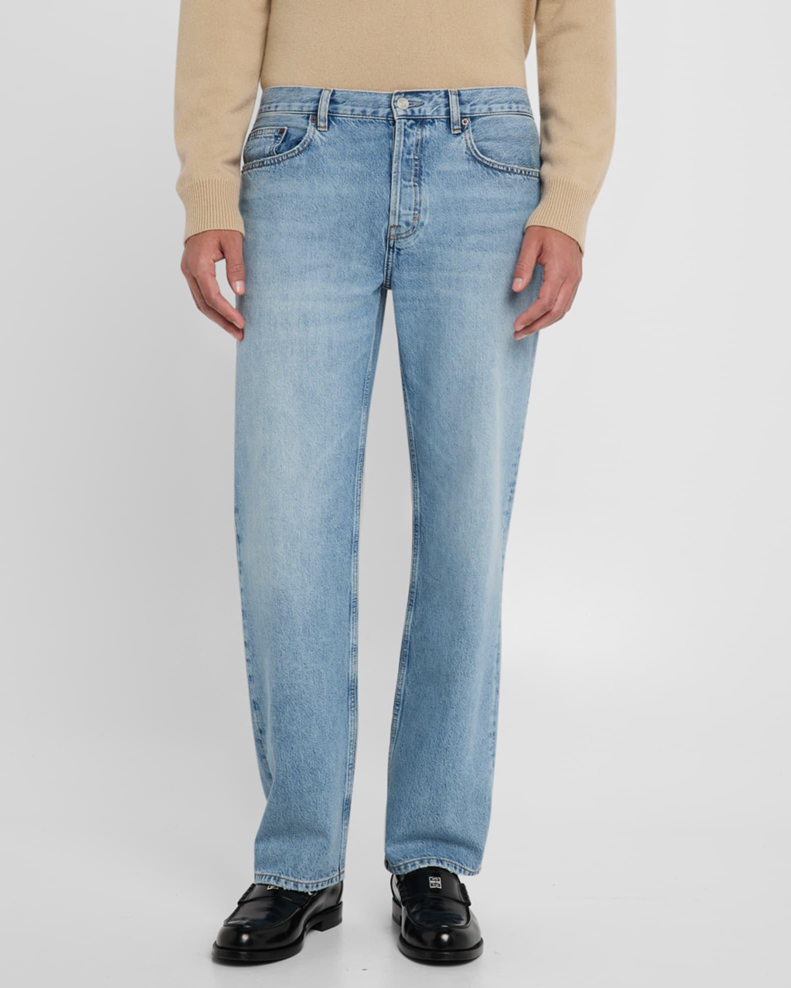Men's Relaxed Cotton Denim Jeans Product Image