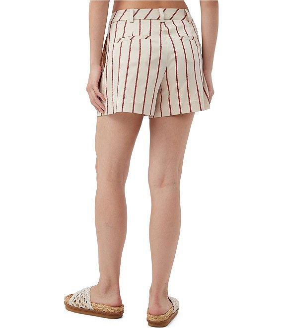 Trina Turk Ocotillo Short Stripe Mid Rise Pleated Shorts Product Image