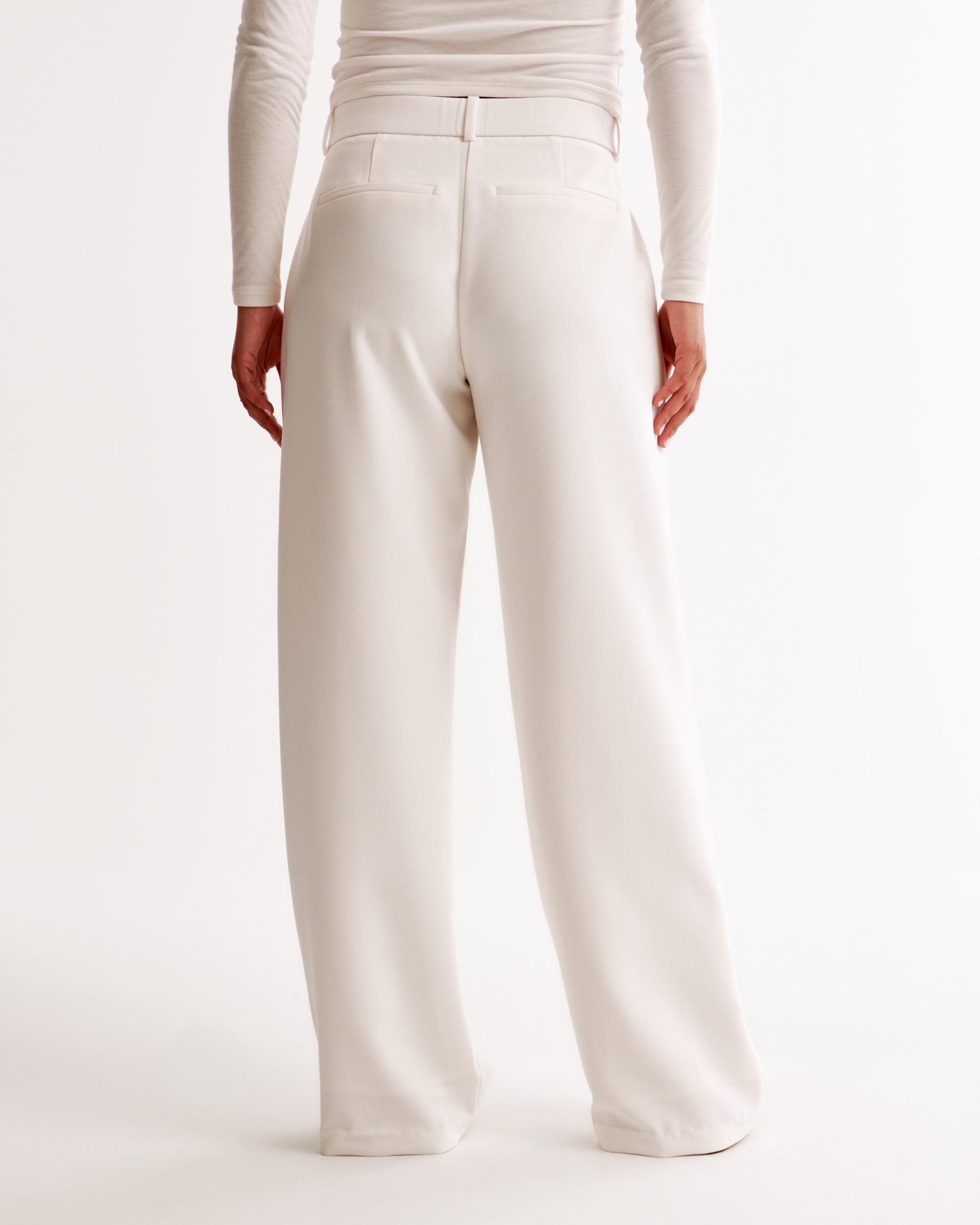 Curve Love A&F Sloane Low Rise Tailored Wide Leg Pant Product Image