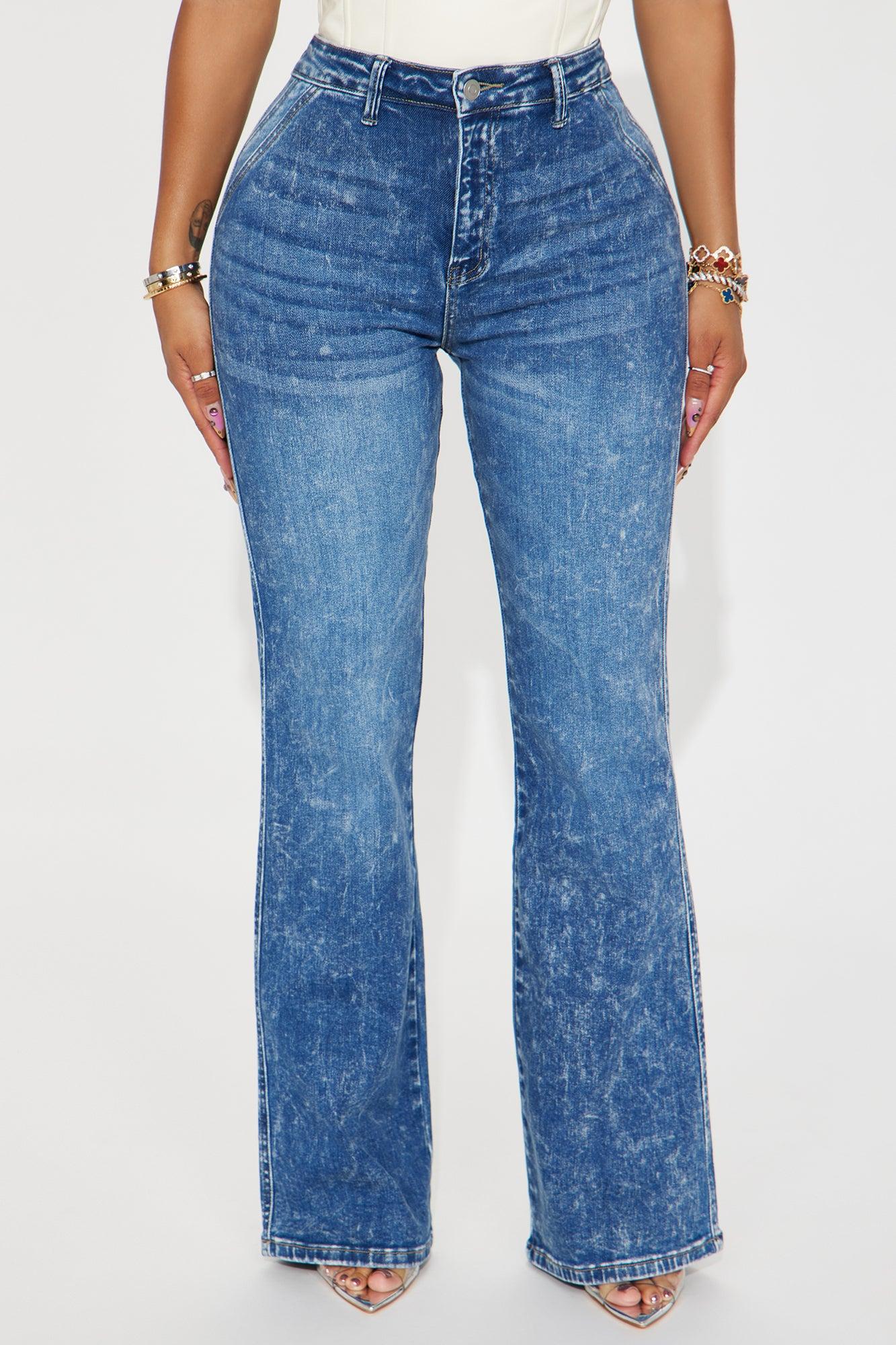 Making Good Points Stretch Flare Jeans - Medium Wash Product Image
