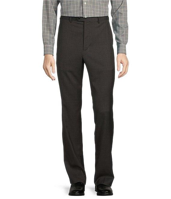 Roundtree & Yorke TravelSmart Luxury Gabardine Classic Fit Non-Iron Flat Front Dress Pants Product Image