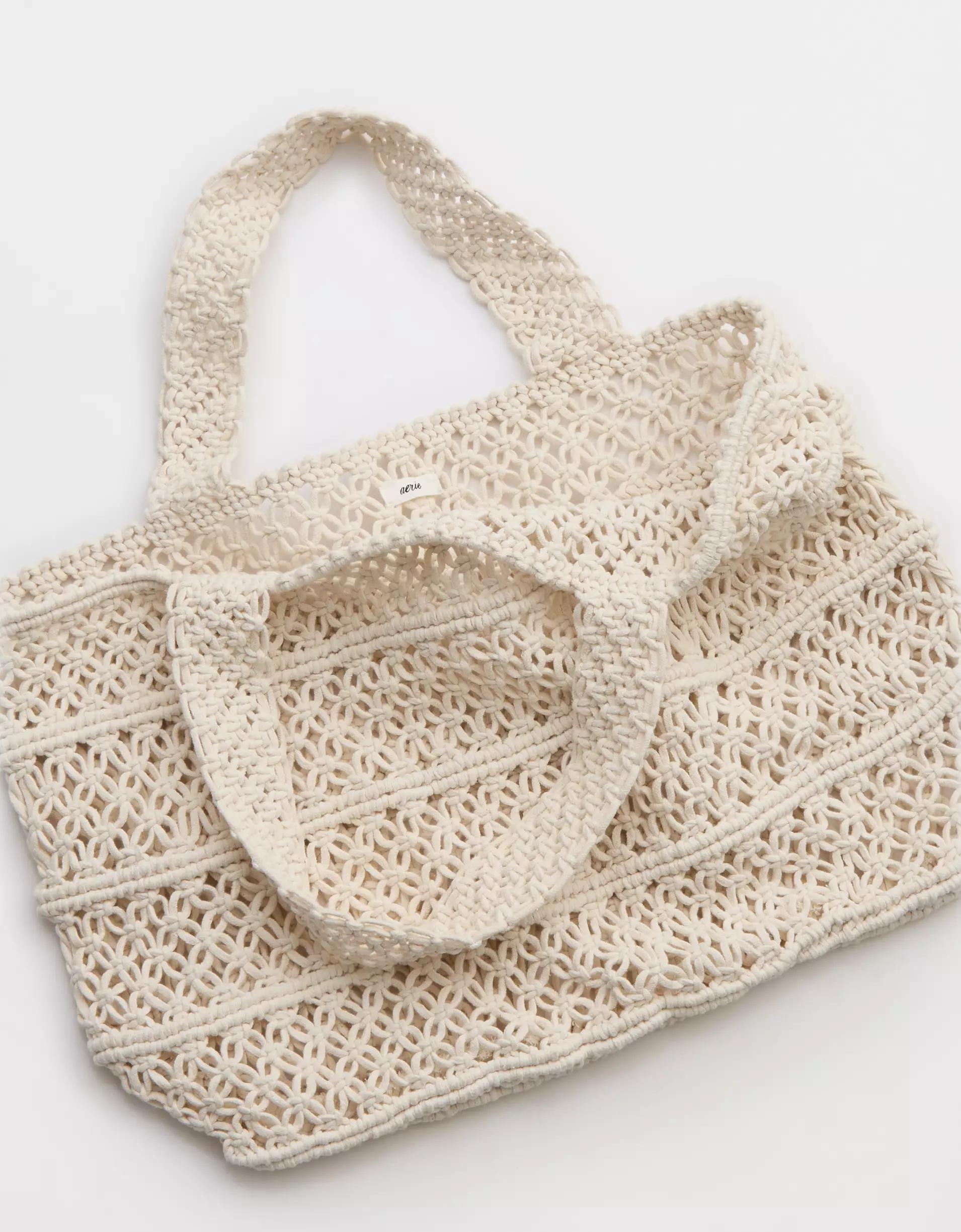 Aerie Jumbo Crochet Tote Bag Product Image